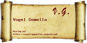 Vogel Gemella névjegykártya